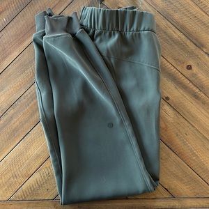 Lululemon Olive Green Nylon Joggers